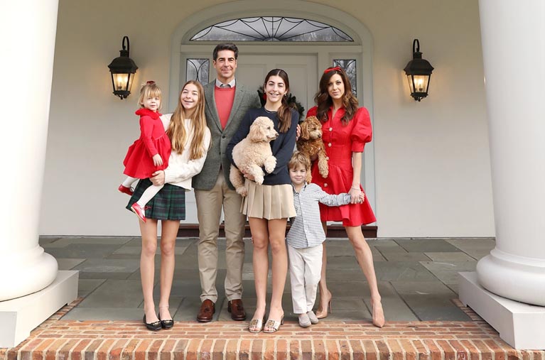 Jesse Watters with ex-wife Noelle Watters and family